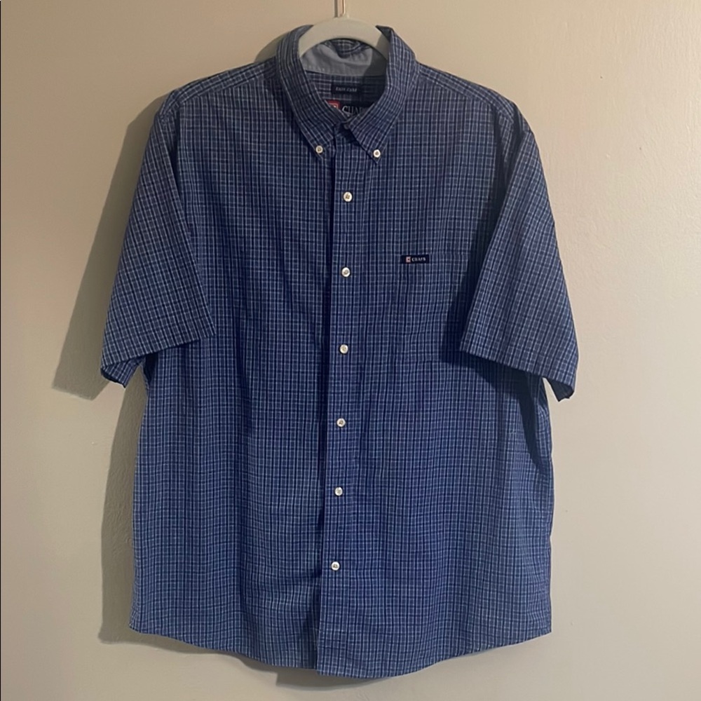 Chaps Blue Short Sleeve Casual Shirt